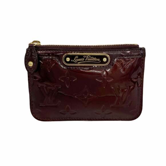 Louis Vuitton Vernis Pochette Cle NM M93557 Amaranth Women's Wallet/Coin Case